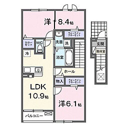 CAMELLiA(カメリア)2 2LDKの間取図画像