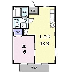 エスポアールT・H 1LDKの間取図画像