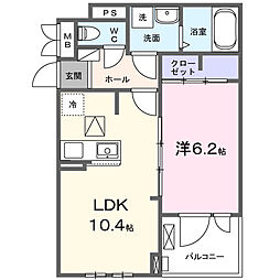 大日町3丁目アパート(028485301) 1LDKの間取図画像
