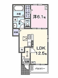 グランデ 1LDKの間取図画像