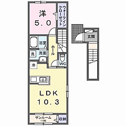 ルミネージュ 1LDKの間取図画像