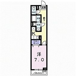 サンアーバン湘南 1Kの間取図画像