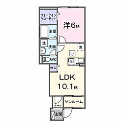 ノア・メゾン 1LDKの間取図画像