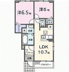 グラン・リュクス・イースト 2LDKの間取図画像
