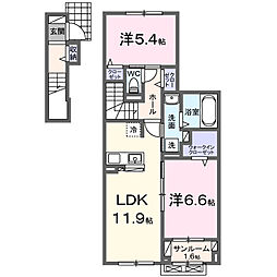 ネオ ドムス I 2LDKの間取図画像