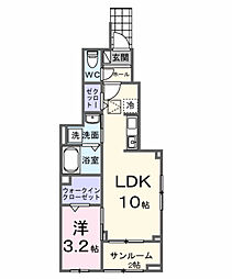 「仮称」カントリーレイクIII 1LDKの間取図画像