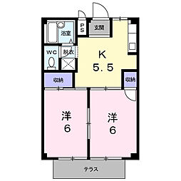 シティハイツ香洋 2Kの間取図画像