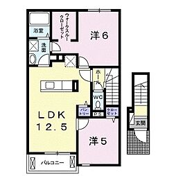 サンシャインA 2LDKの間取図画像