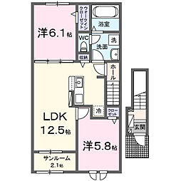 リトス 2LDKの間取図画像