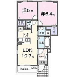 グラン・シャリオ 2LDKの間取図画像