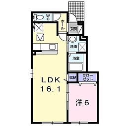 ダイアガーデン 1LDKの間取図画像