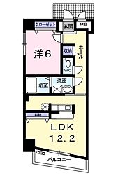 アリアンスレゴ 1LDKの間取図画像