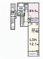 アンシャンテ 1LDKの間取図画像