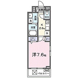 ロイヤル鈴 I 1Kの間取図画像