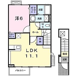 向日葵2 1LDKの間取図画像