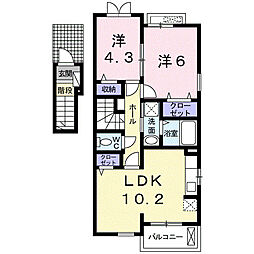 シャン・ノール12 2LDKの間取図画像