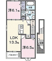リアライズII 2LDKの間取図画像