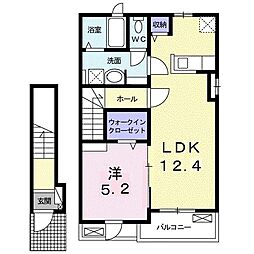 グリーンヒルズセレノ 1LDKの間取図画像