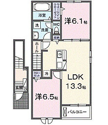 アルドーレ 2LDKの間取図画像