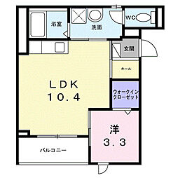 リラヴェール日吉 1LDKの間取図画像