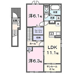 セレニテ・フォレ 2LDKの間取図画像