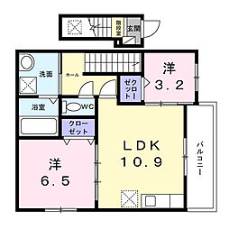 BASE SK 2LDKの間取図画像