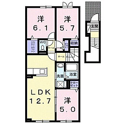 アルドール苫小牧 3LDKの間取図画像