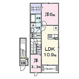 パインアベニューIII C 2LDKの間取図画像
