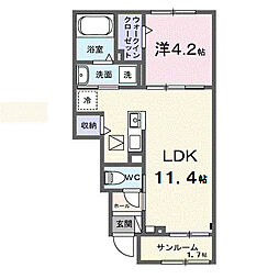 吉津町アパート(028745401) 1LDKの間取図画像