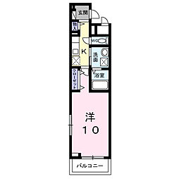 アイル:ヴィラK 1Kの間取図画像