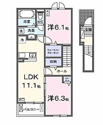 ReiRan(レイラン)I 2LDKの間取図画像