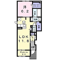 オリーブ.N 1LDKの間取図画像