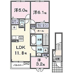 ジョイパレス 3LDKの間取図画像
