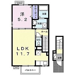 クレメント・ハウス 1LDKの間取図画像