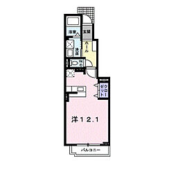 レジデンスグレイス 1Kの間取図画像