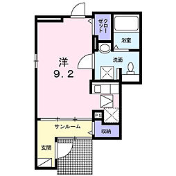 アイン・T 1Kの間取図画像