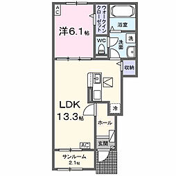 Sejour・セジュール 1LDKの間取図画像