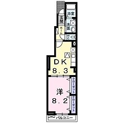 カーサエテルノ 1DKの間取図画像