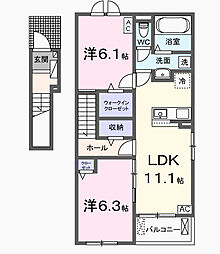 サーナ・M II 2LDKの間取図画像