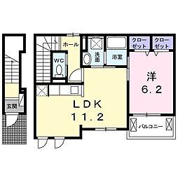 メゾン・リュヴィル 1LDKの間取図画像