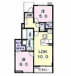 Seed 2LDKの間取図画像