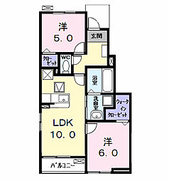 Seed 2LDKの間取図画像