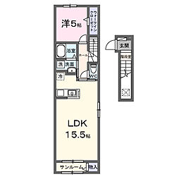 EL・P 1LDKの間取図画像