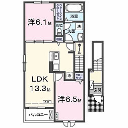 プリムラI 2LDKの間取図画像