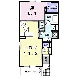 コート・ドール参番館 1LDKの間取図画像