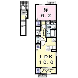 グラン アクシス I 1LDKの間取図画像