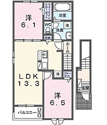 セレーノ・デル・ソーレII 2LDKの間取図画像