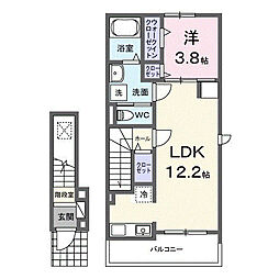 アマルコルド 1LDKの間取図画像