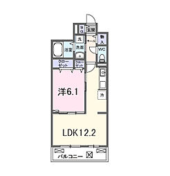 ヒカルサ京都伏見小野 1LDKの間取図画像