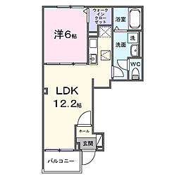 エターナルアルバ 1LDKの間取図画像